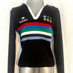 RARE Guinness Rugby Shirt vintage 6 Nations embroidered patch